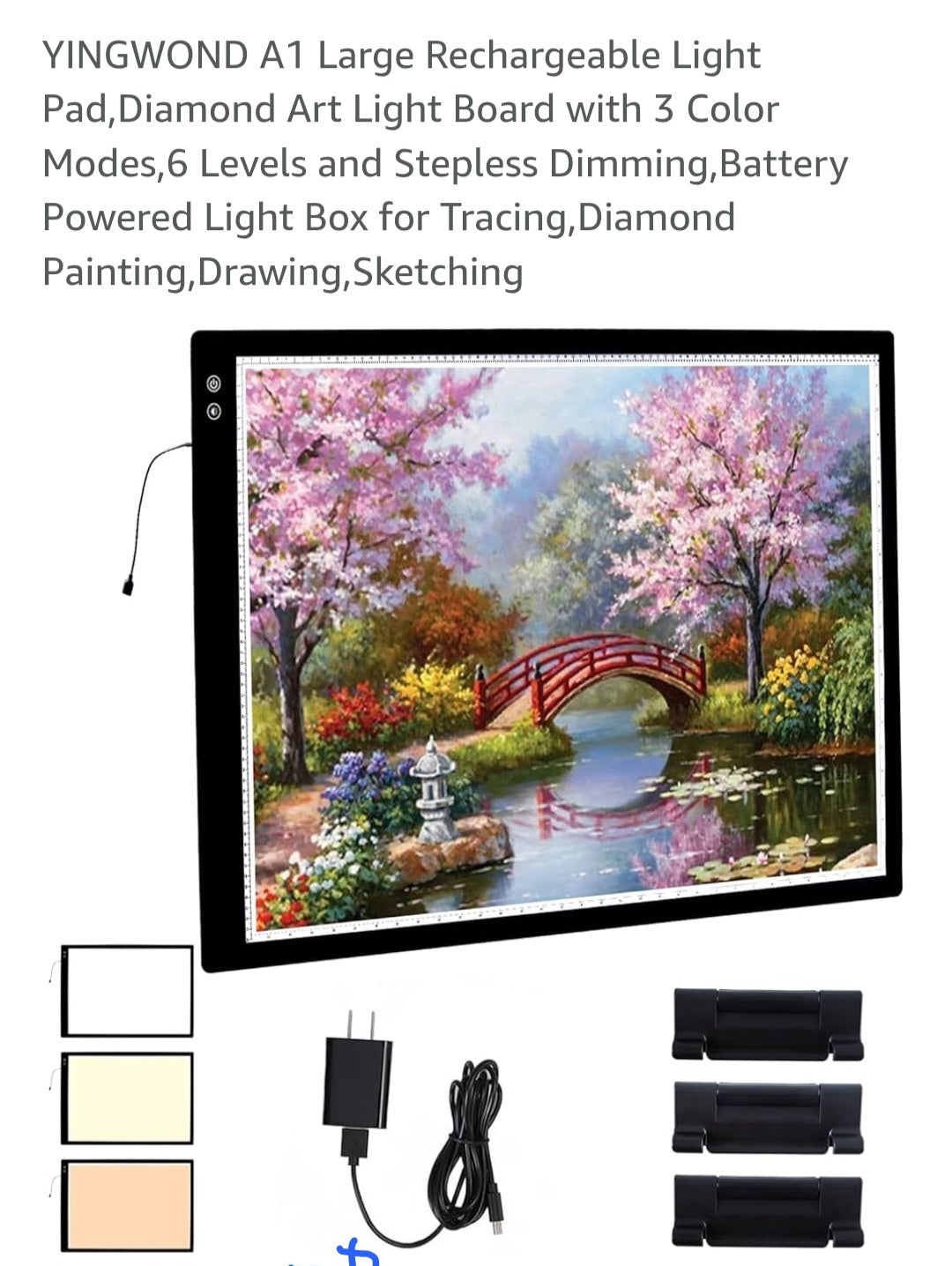 Rechargeable LED Pad with Padded Case